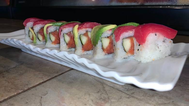 Order Red Rainbow Roll food online from Sushi 101 store, Goose Creek on bringmethat.com