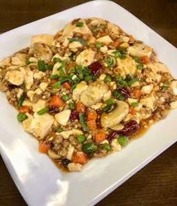 Order 130. Ma Po Tofu with Minced Pork food online from Best Garden store, Douglaston on bringmethat.com