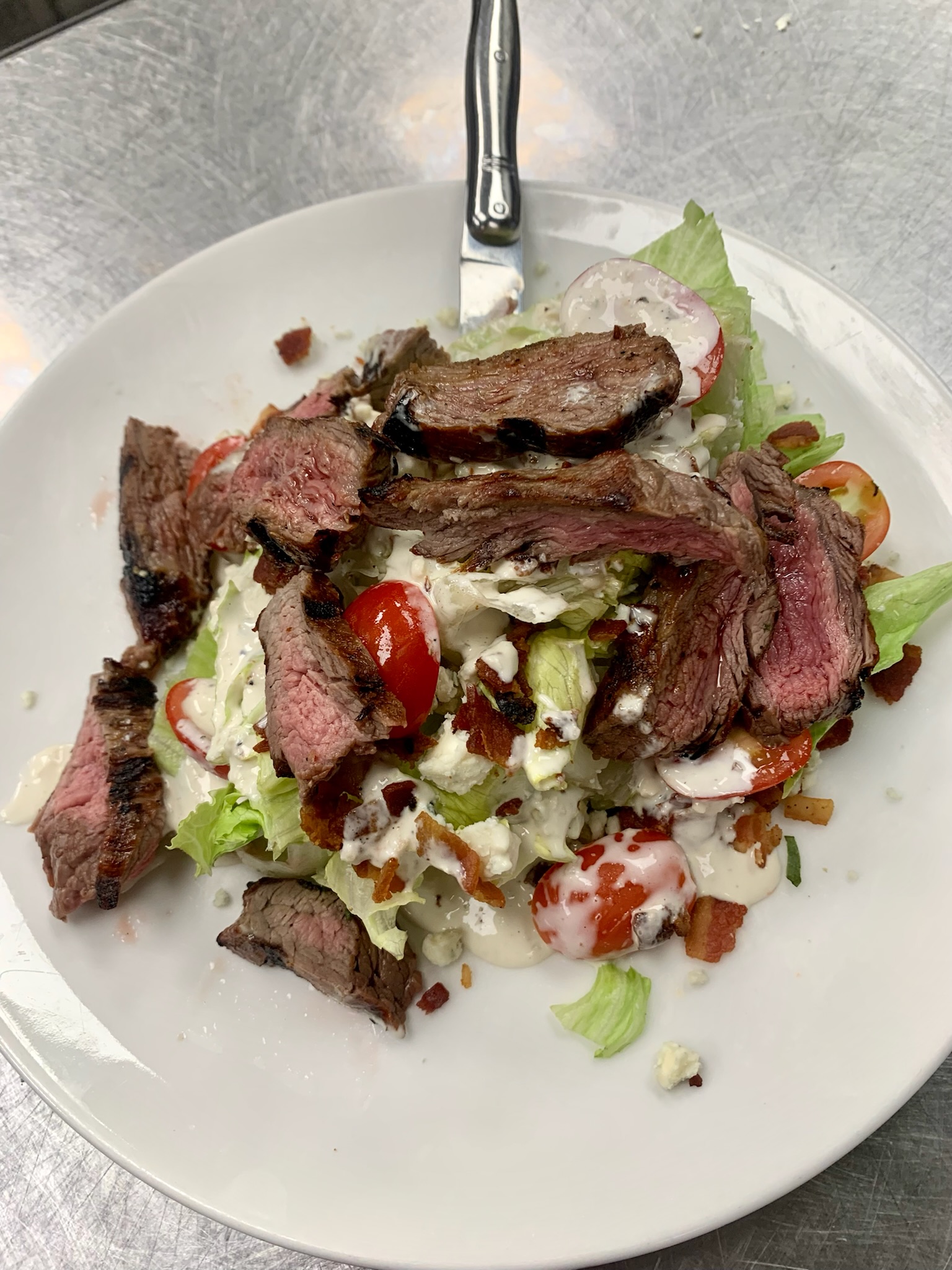 Order GRILLED STEAK WEDGE SALAD food online from The Bungalow Alehouse store, Ashburn on bringmethat.com