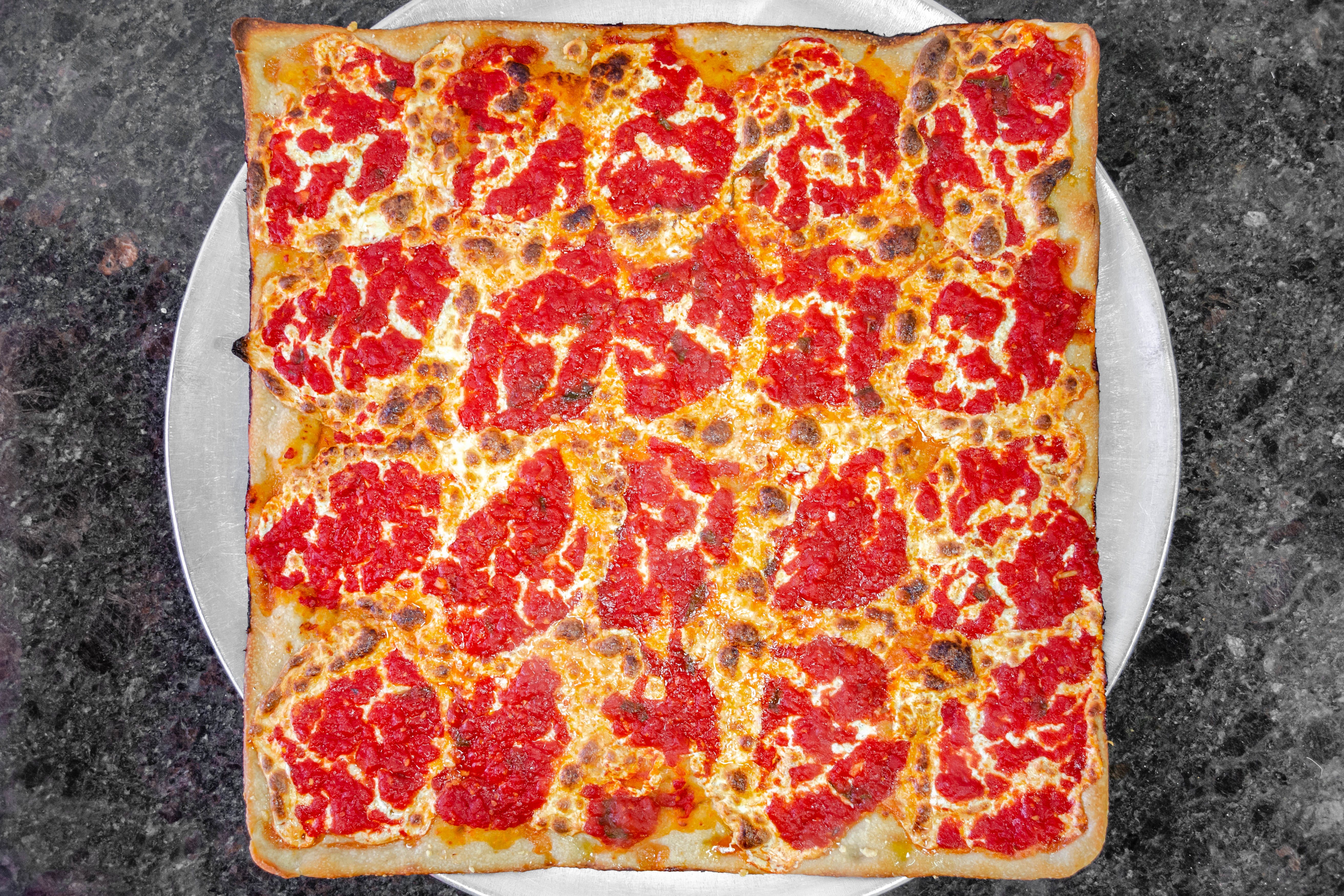 Order Grandma Sicilian Pizza - 8 Slices food online from Justino's Pizza store, New York on bringmethat.com