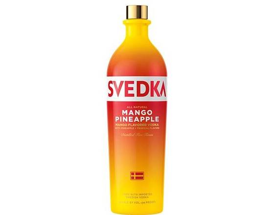 Order Svedka Mango Pineapple, 750ml Vodka (35% ABV) food online from 50th Street Liquor, Beer & Wine store, Lubbock on bringmethat.com