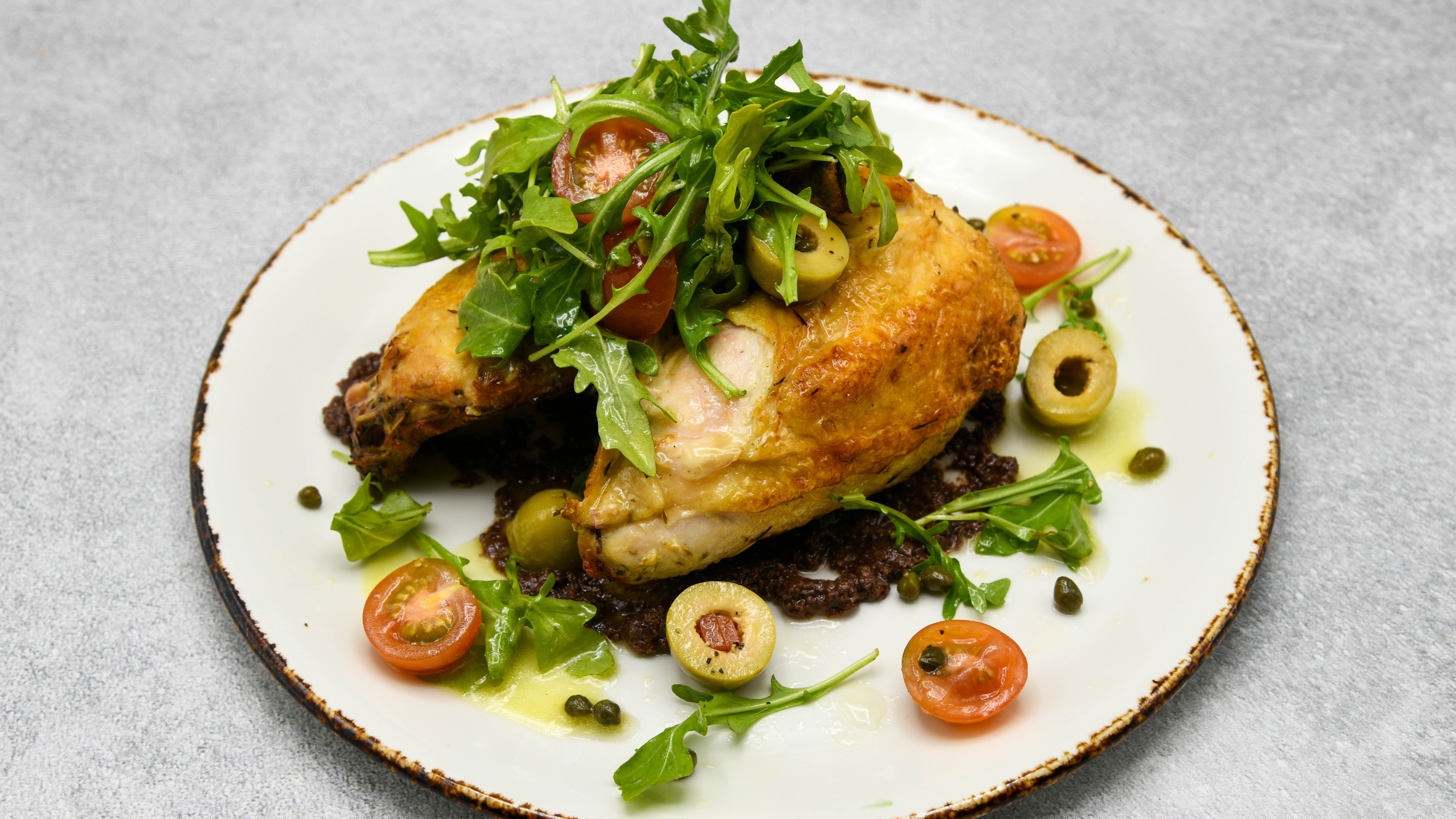 Order Roasted Chicken food online from Del Frisco's store, Houston on bringmethat.com