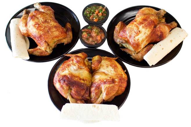 Order Three Chickens Tortillas and Salsa food online from Los Pollos Bros store, Victorville on bringmethat.com