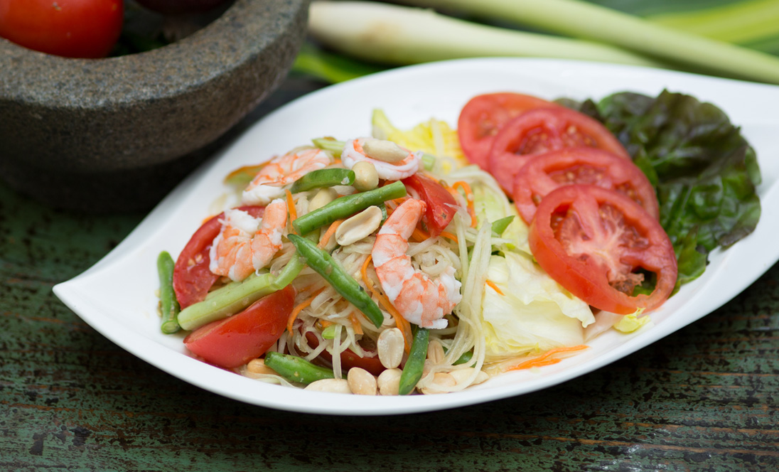 Order Green Papaya Salad food online from Thai House Express store, San Francisco on bringmethat.com