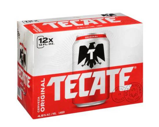 Order Tecate Mexican Beer 12 pk Cans food online from Starway Liquor store, Bell Gardens on bringmethat.com