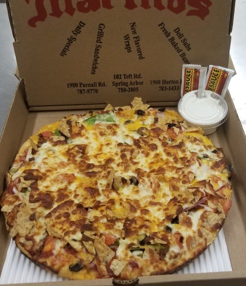 Order Taco Pizza - Small food online from Marino's Pizza store, Spring Arbor on bringmethat.com