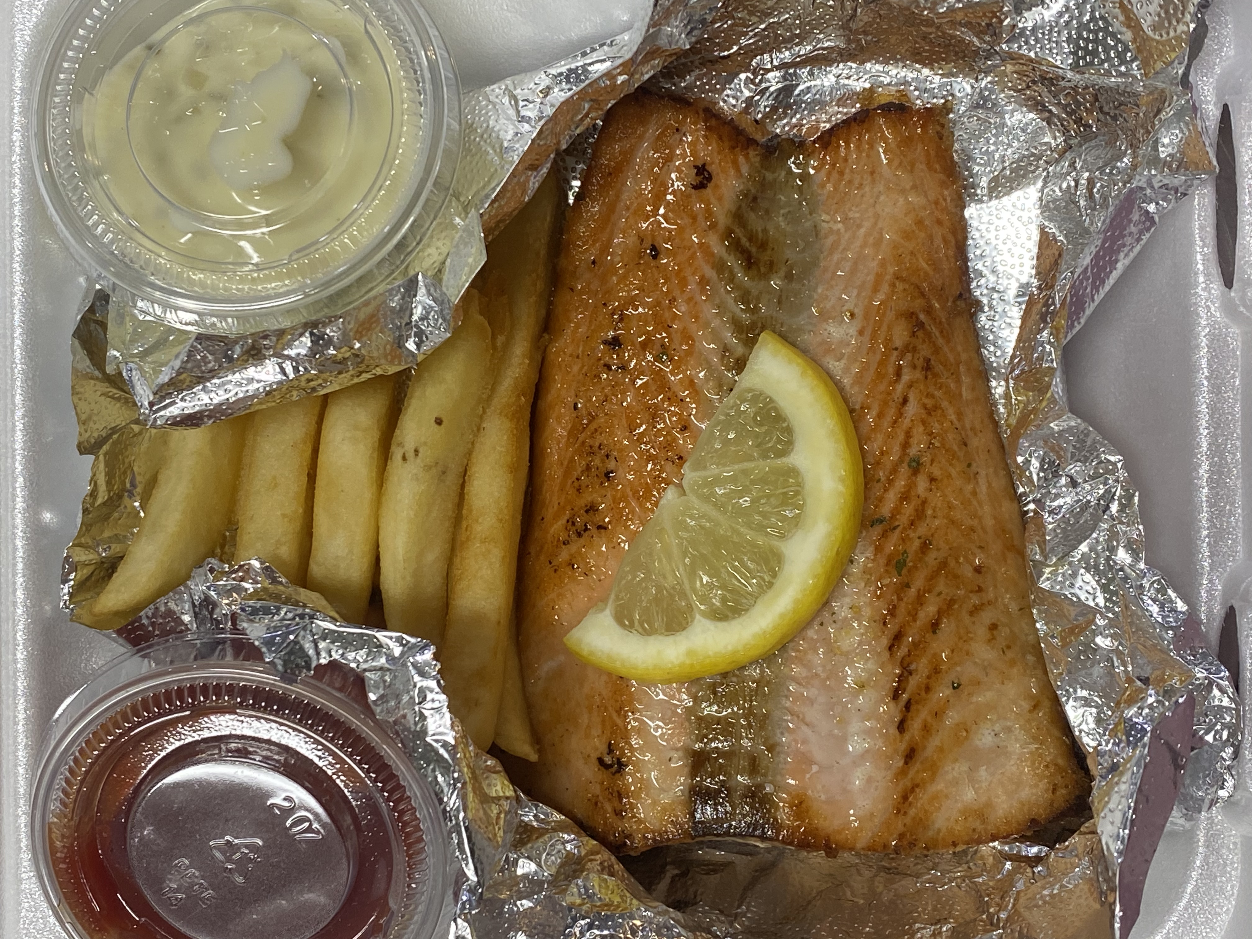 Order Fried Salmon  food online from Cajun Seafood House store, Los Angeles on bringmethat.com