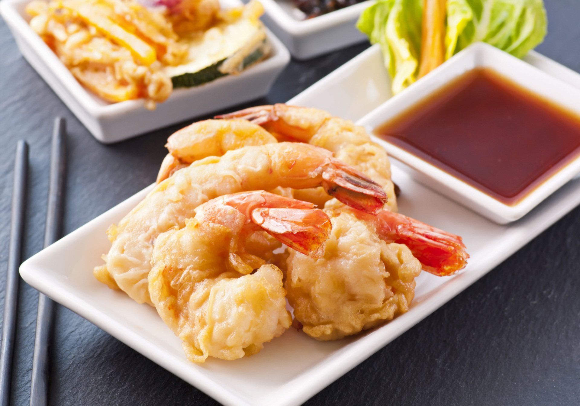 Order D. Shrimp Tempura (8 pieces) food online from Chinese Pavilion store, Sherwood on bringmethat.com
