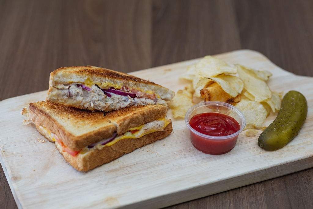 Order Grilled Cheese & Tuna food online from Milk And Honey Bistro store, Pikesville on bringmethat.com