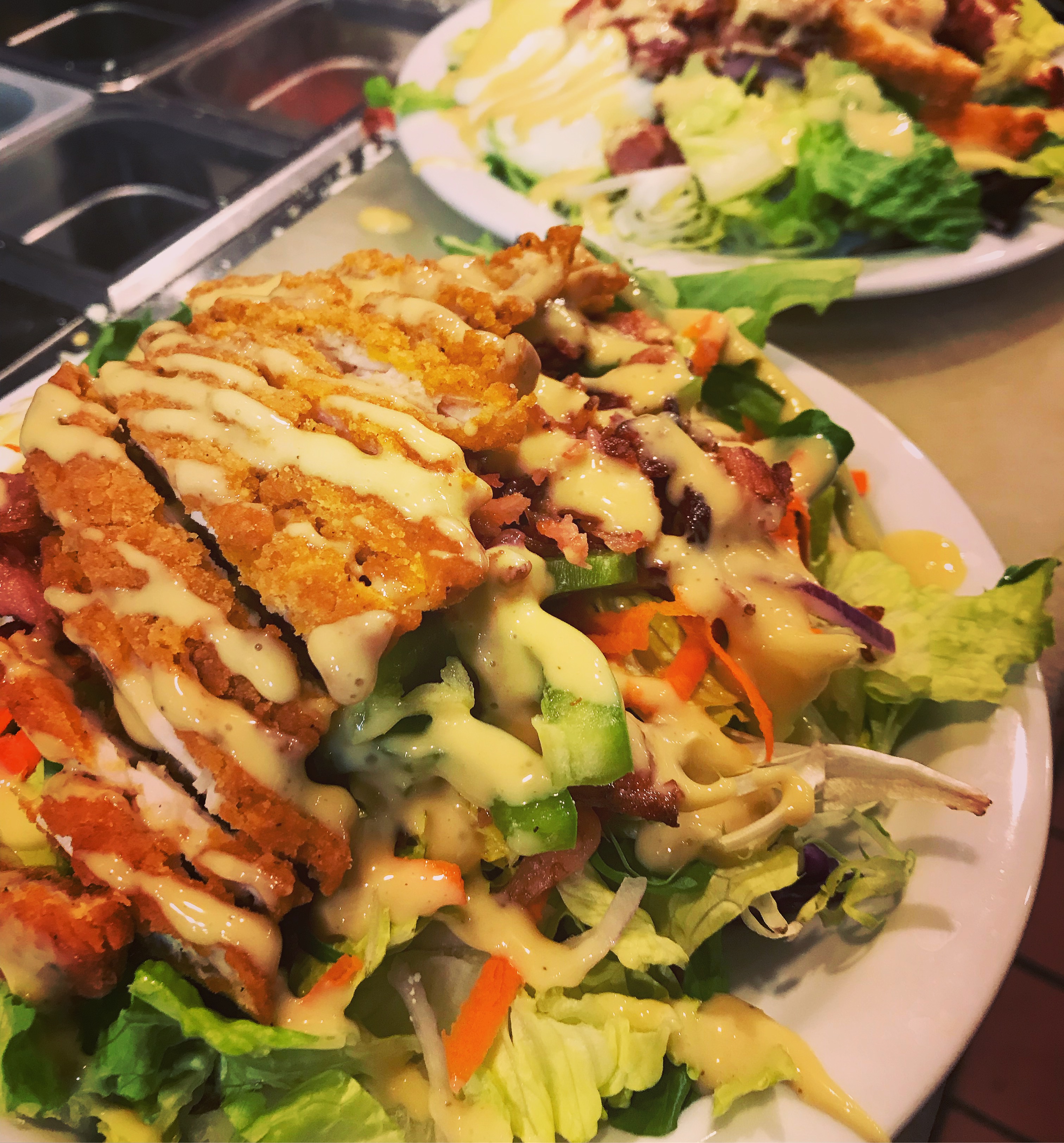 Order Crispy Chicken Salad food online from Amante Pizza store, Kent on bringmethat.com
