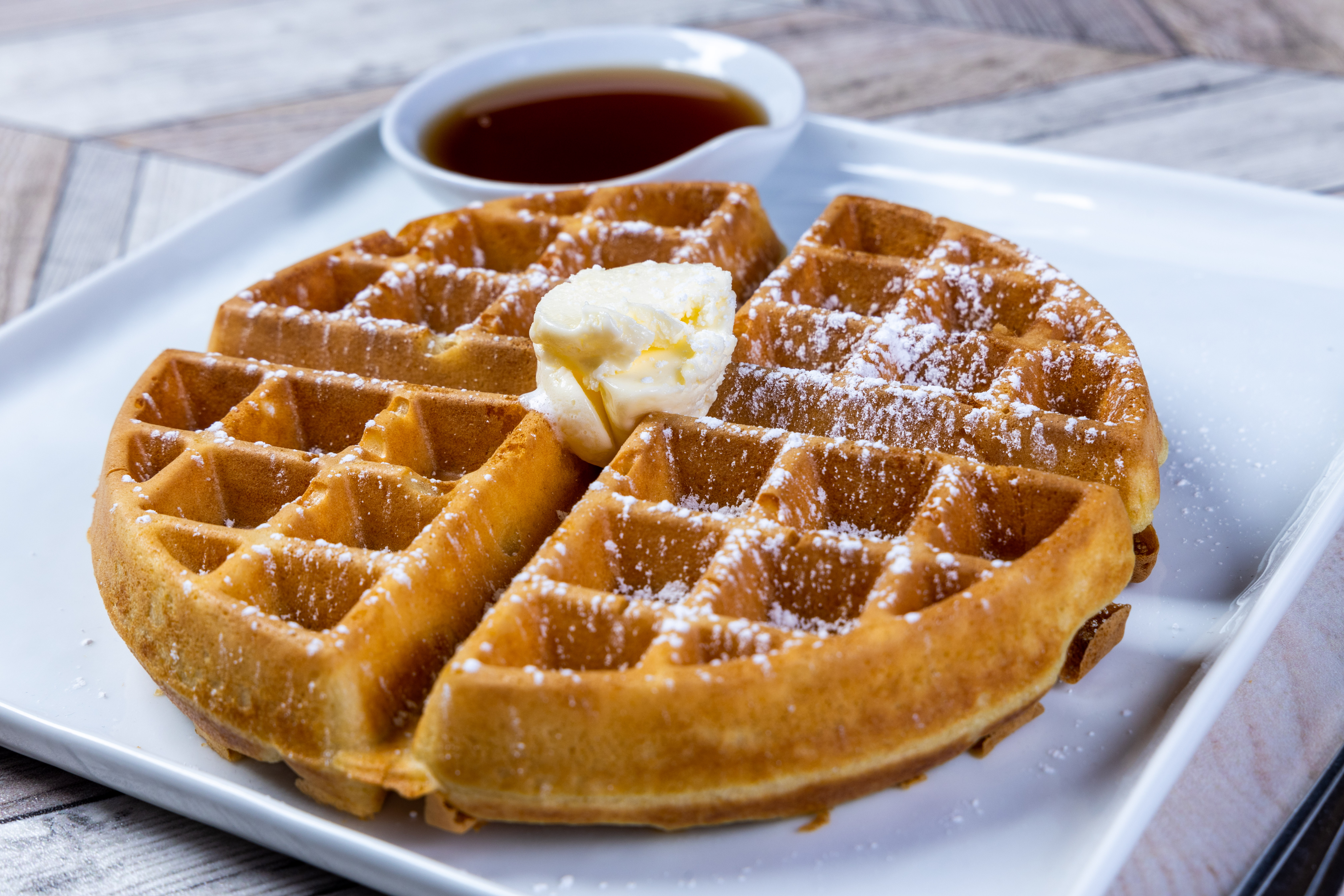 Order Belgian Waffle food online from Top View Restaurant store, Chicago on bringmethat.com