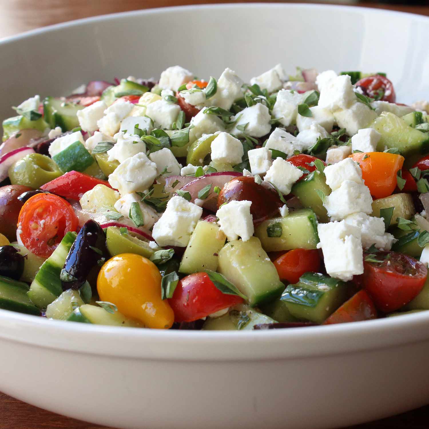 Order Greek Salad food online from Dino's store, Albany on bringmethat.com