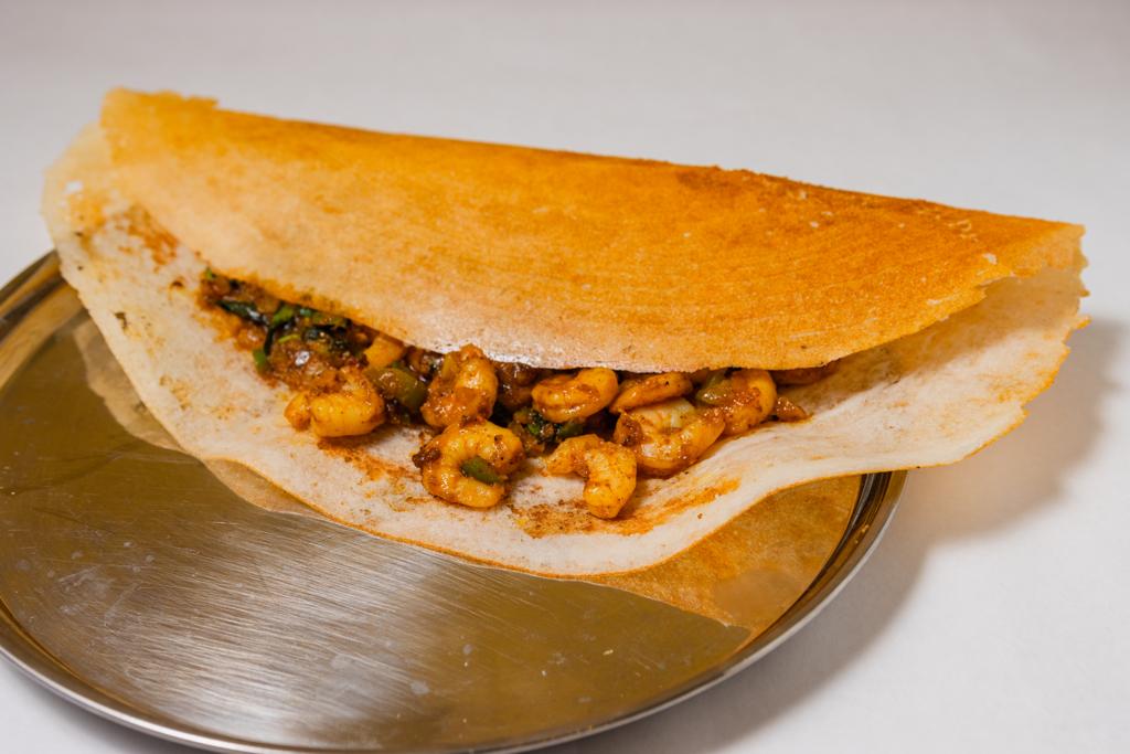 Order Shrimp Curry Dosa food online from Southern Spice store, New Hyde Park on bringmethat.com
