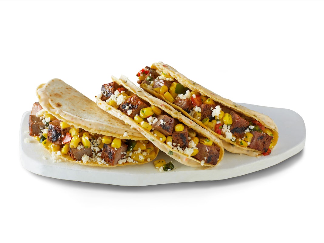 Order NEW Create Your Own 3 Queso-Crunch Style Tacos food online from Qdoba Mexican Eats store, New Baltimore on bringmethat.com