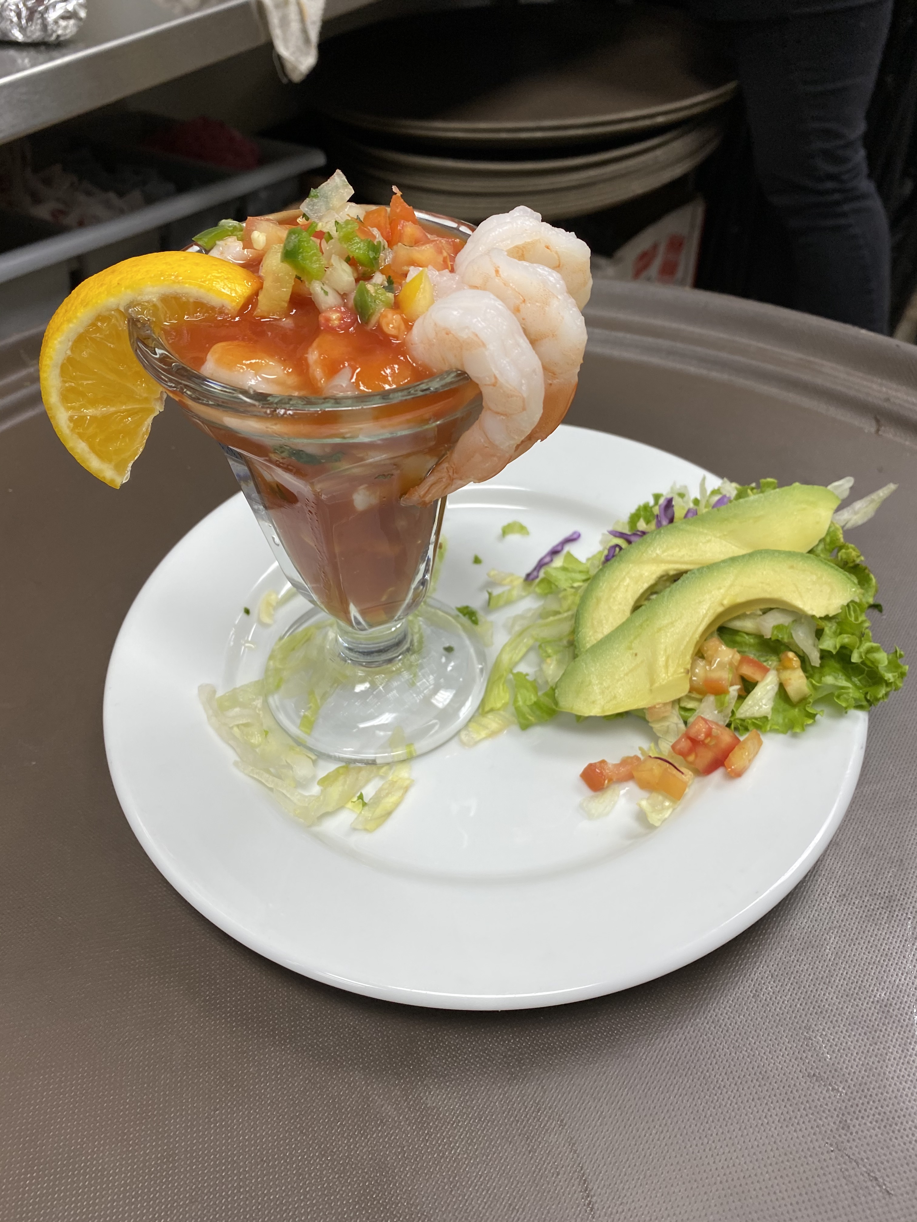 Order Shrimp Cocktail food online from Moreno Mexican Restaurant store, Pearland on bringmethat.com