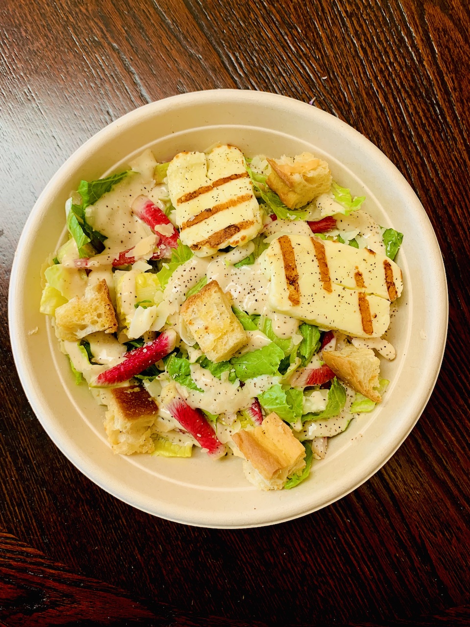 Order Caesar Salad food online from The Auld Chip Shop store, Burbank on bringmethat.com
