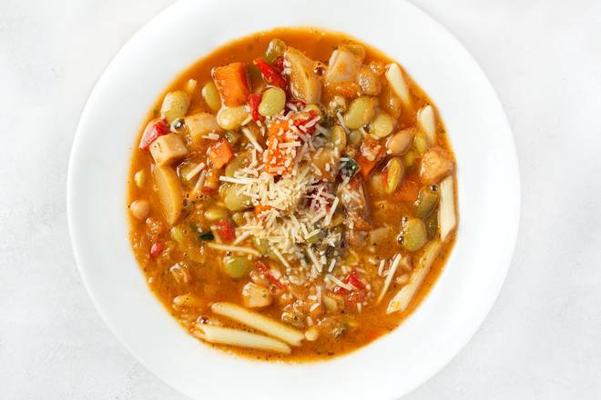 Order MINESTRONE SOUP food online from Johnny Carino's store, Sioux Falls on bringmethat.com