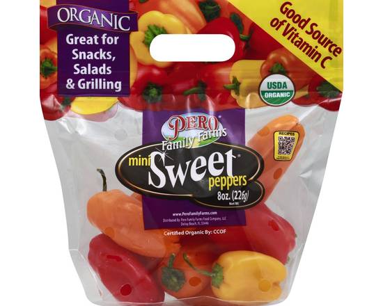 Order Pero Family Farms · Organic Mini Sweet Peppers (8 oz) food online from Albertsons Express store, Fort Worth on bringmethat.com