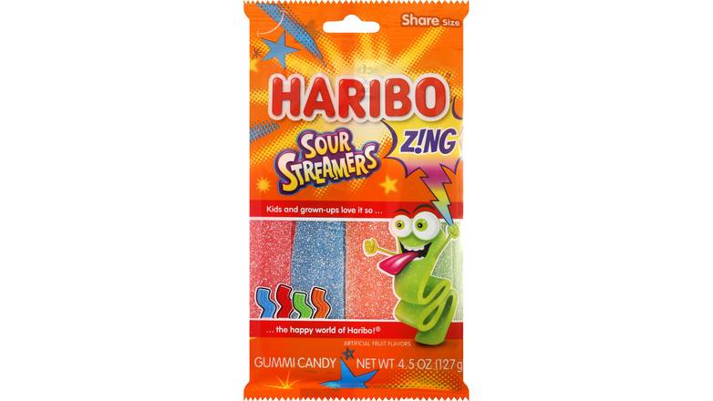 Order Haribo Sour Streamers Gummi Candy Share Size food online from Route 7 Food Mart store, Norwalk on bringmethat.com