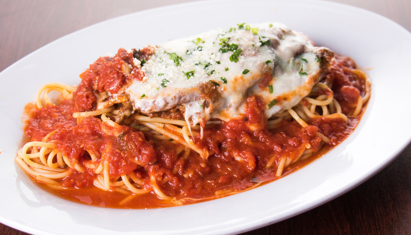 Order Eggplant Parmesan food online from Russo's New York Pizzeria store, Houston on bringmethat.com