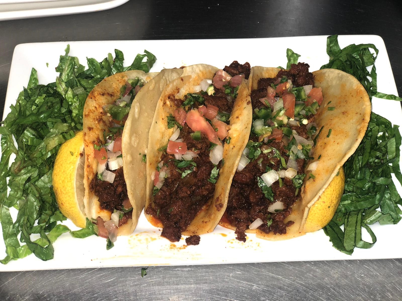 Order Chorizo Tacos  food online from Cafe Nunez store, New York on bringmethat.com