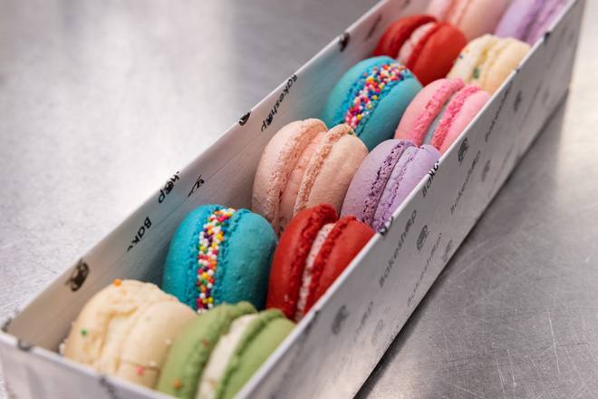 Order Assorted 12 Pack of Macarons food online from Bakeshop store, Arlington on bringmethat.com