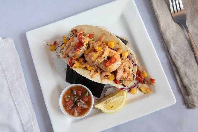 Order Shrimp Taco food online from Beach Bumzz Baja Fusion store, San Diego on bringmethat.com
