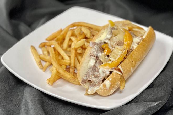 Order Philly Cheese Steak food online from Cooper Cave Ale Company store, Glens Falls on bringmethat.com
