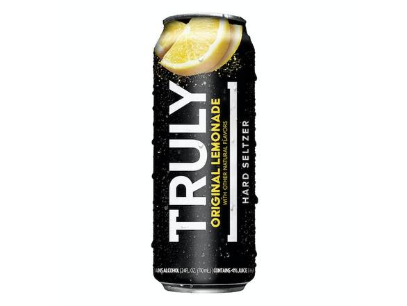 Order TRULY Hard Seltzer Original Lemonade, Spiked & Sparkling Water - 24oz Can food online from Kirby Food & Liquor store, Champaign on bringmethat.com