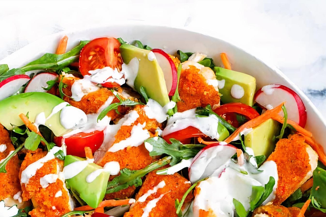 Order Buffalo Chicken  Salad food online from Charlies Pizza Cafe store, Allston on bringmethat.com