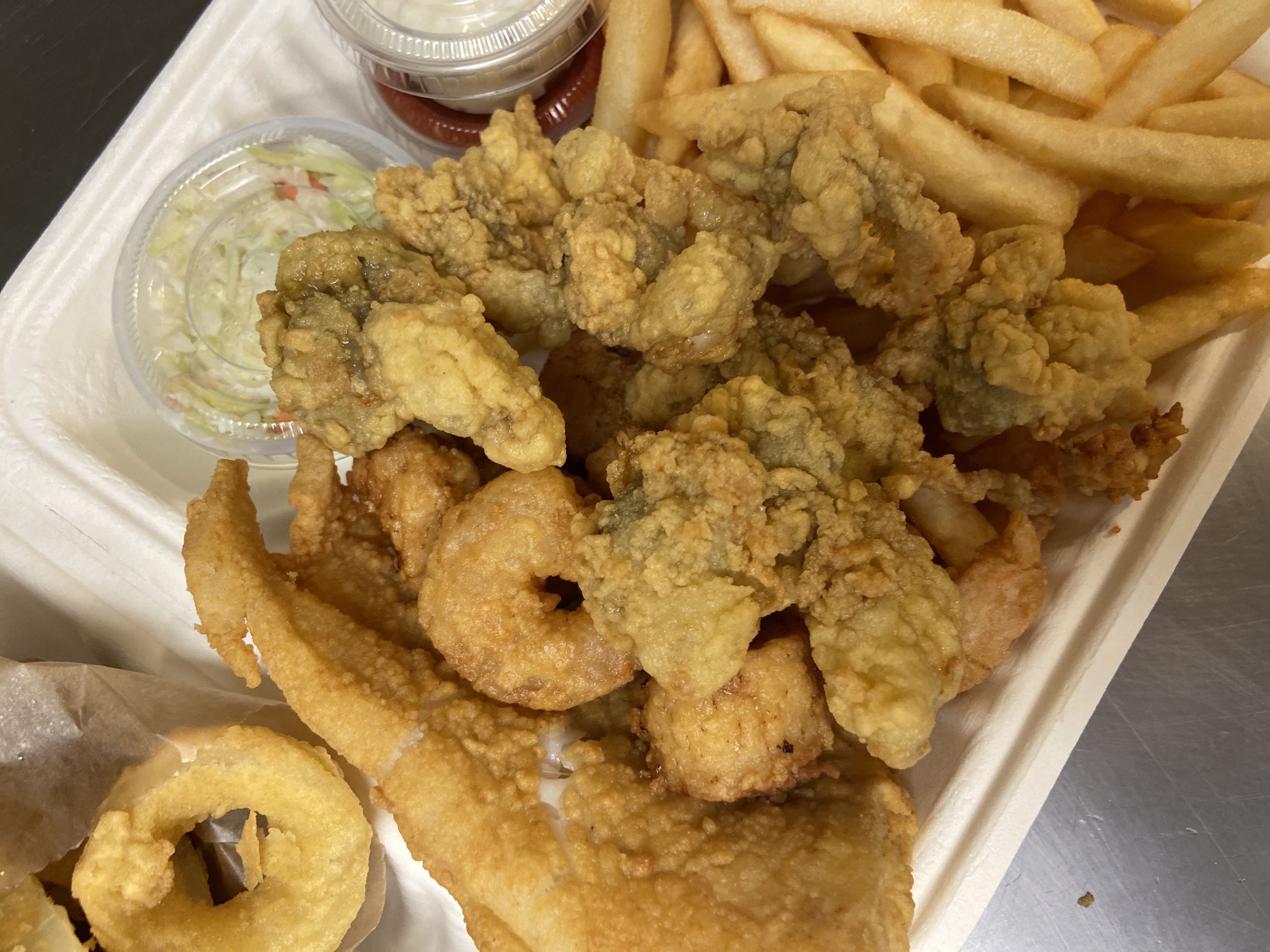 Order Fried Seafood Platter food online from Osterville Fish store, Barnstable on bringmethat.com