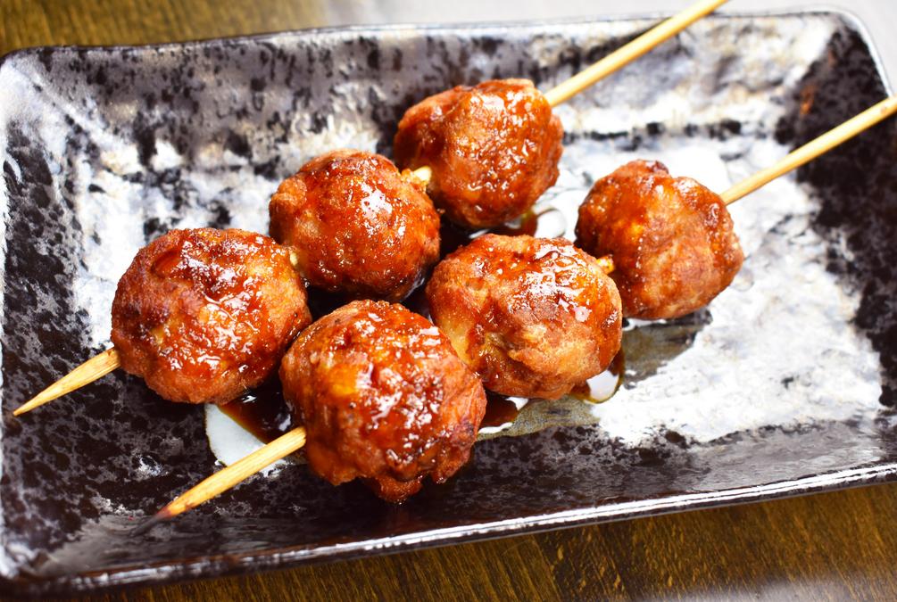 Order Chicken Meatball Yakitori Small Plate food online from Akaya Sushi, Izakaya & Ramen store, Richardson on bringmethat.com