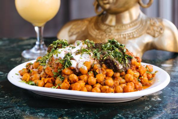 Order Samosa Chaat food online from New Delhi Indian Restaurant store, Philadelphia on bringmethat.com