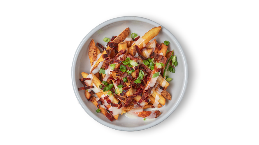 Order Share Bacon Cheese Fries food online from Bareburger store, Edgewater on bringmethat.com
