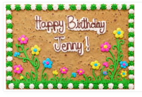 Order Happy Birthday Jenny B1037 food online from Cookie Co store, Longview on bringmethat.com