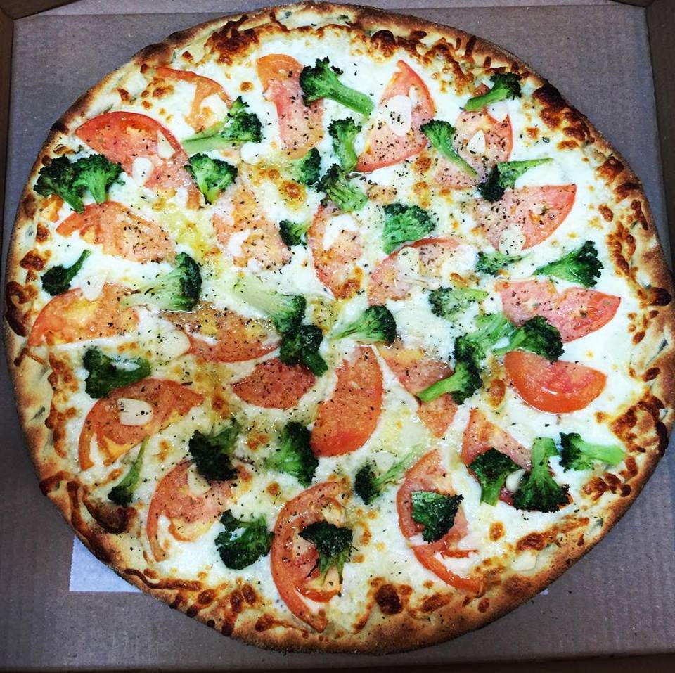 Order Broccoli Specialty Pizza food online from Husky Pizza store, Coventry on bringmethat.com