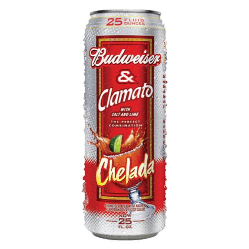 Order Budweiser Chelada Cans - 25 oz Can/Single food online from Bottle Shop & Spirits store, Los Alamitos on bringmethat.com