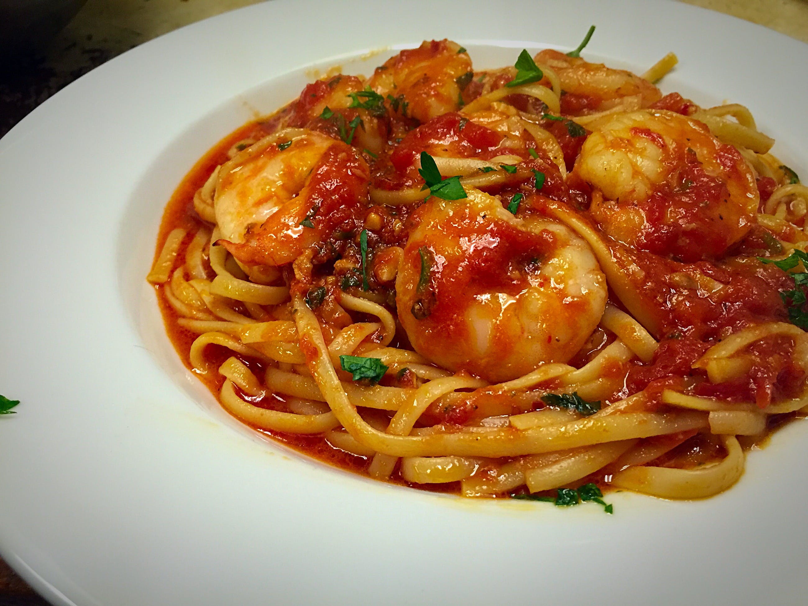 Order Shrimp Marinara - Pasta food online from Capri Restaurant store, Natrona Heights on bringmethat.com