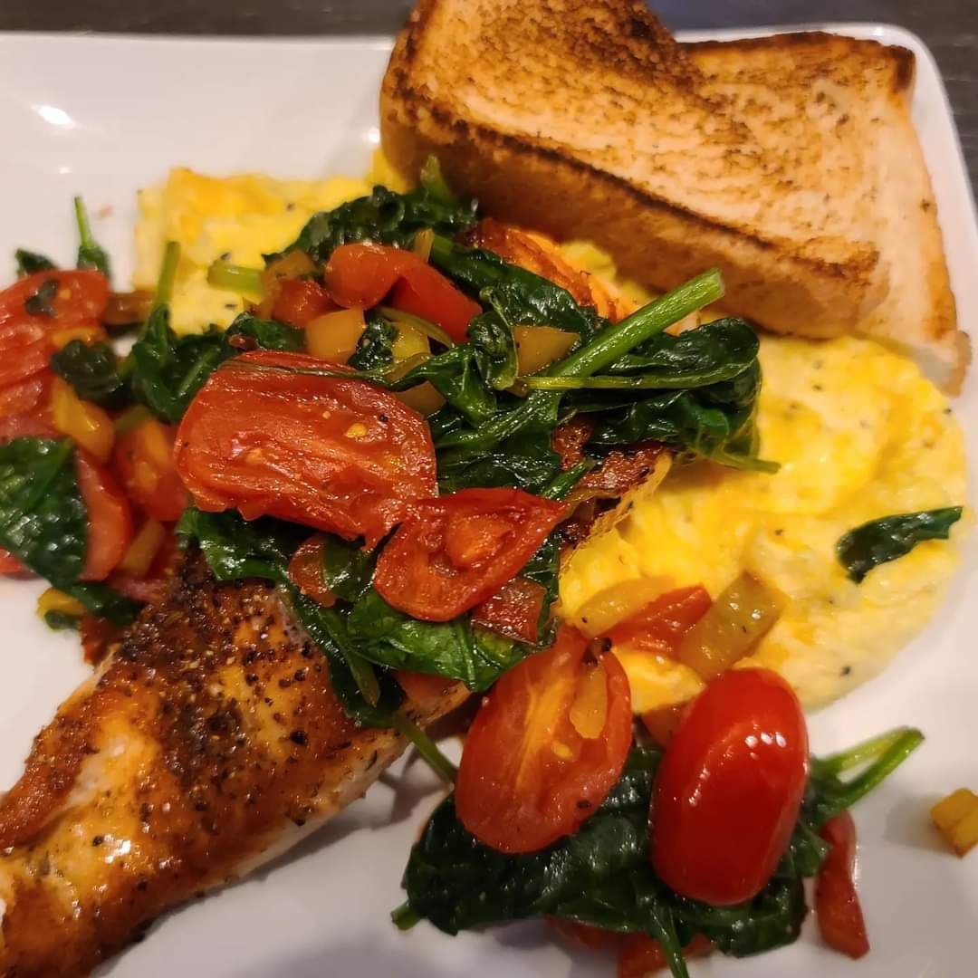 Order Salmon Scramble food online from Cleveland Breakfast Club store, Cleveland on bringmethat.com