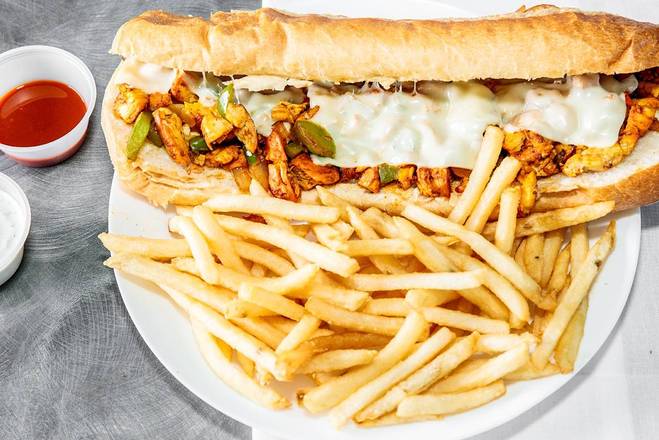 Order Grill chicken sub with fries and soda  food online from Crown Fried Chicken & Halal Foods store, Wilkes-Barre on bringmethat.com