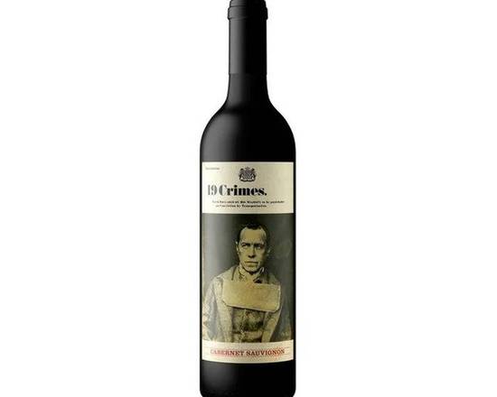 Order 19 Crimes Cabernet Sauvignon, 750mL wine (13.5% ABV) food online from House Of Wine store, New Rochelle on bringmethat.com