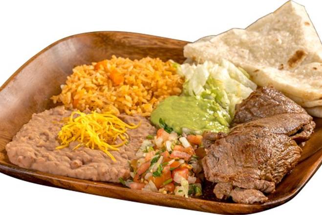 Order #9 Carne Asada Plate food online from Filiberto Mexican Food store, Mesa on bringmethat.com