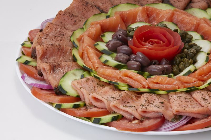 Order The International Smoked Fish Platter food online from Murray's Bagels store, New York on bringmethat.com