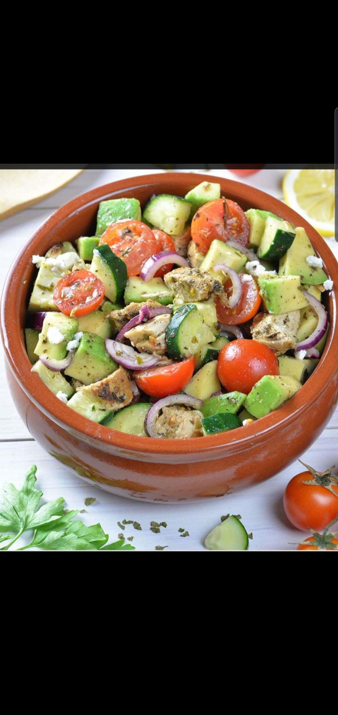 Order The Healthy  Avocado And Grilled Chicken Salad  food online from Bedford gourmet food store, Brooklyn on bringmethat.com