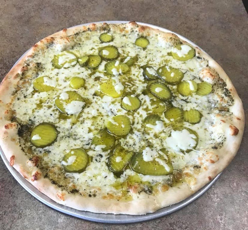 Order Pickle Lovers Pizza - Small food online from Lorenzo's Pizza store, Fountain Hill on bringmethat.com