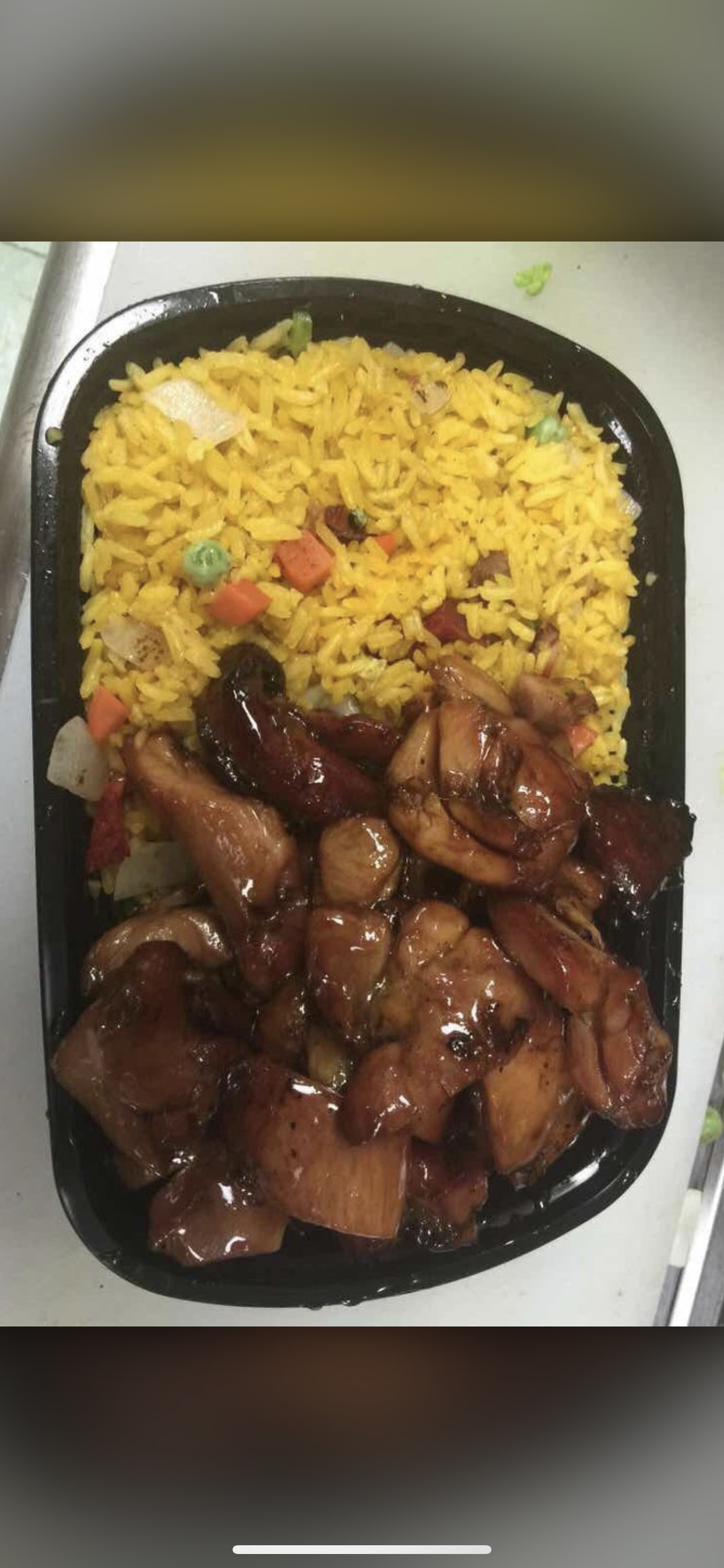 Order C25. Bourbon Chicken Platter 晚-棒棒鸡 food online from Sheng Garden Chinese Restaurant store, Teaneck on bringmethat.com