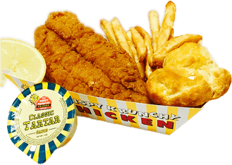 Order Cajun Fish Meal Deal - 1 Piece food online from Queen Pizza & Krispy Krunchy Chicken store, Bakersfield on bringmethat.com