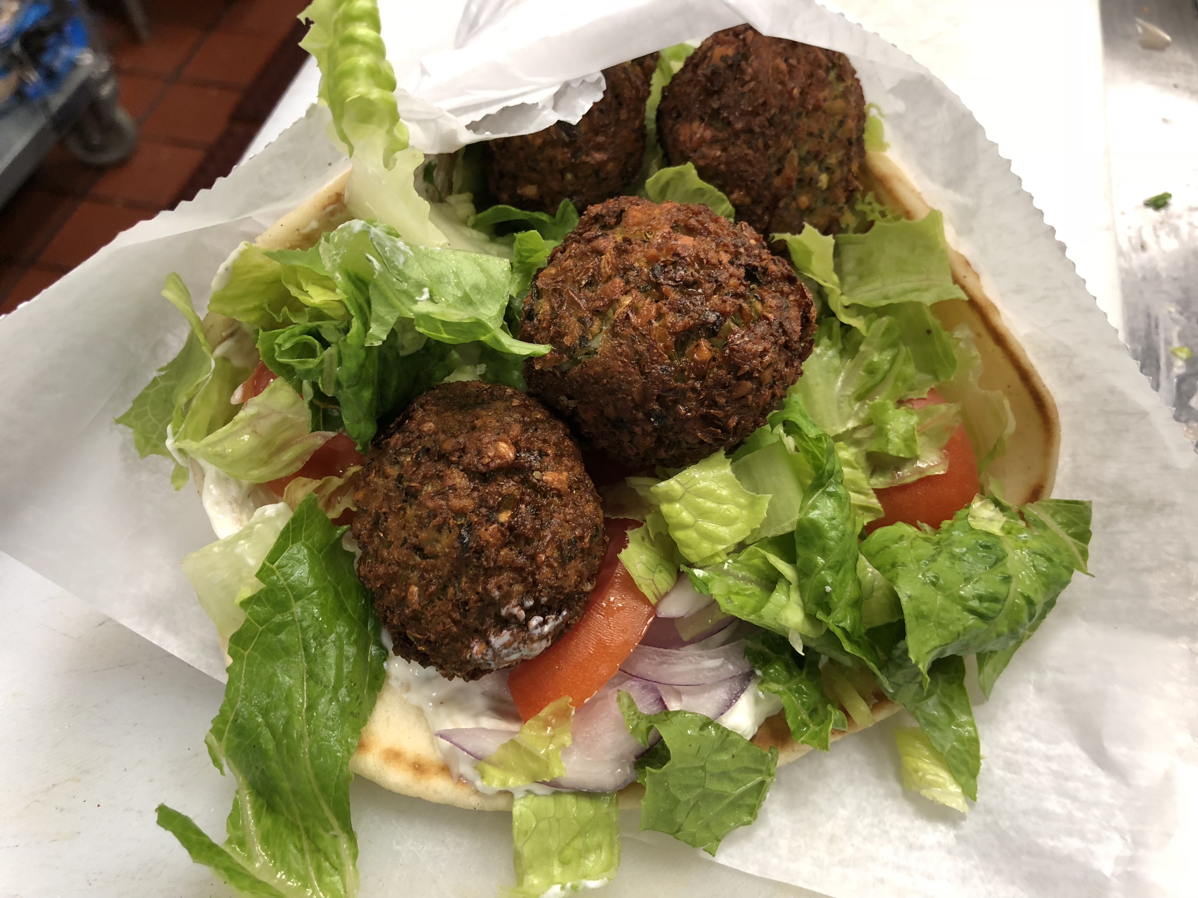 Order Falafel Pita Sandwich food online from Pete The Greek store, Old Bethpage on bringmethat.com