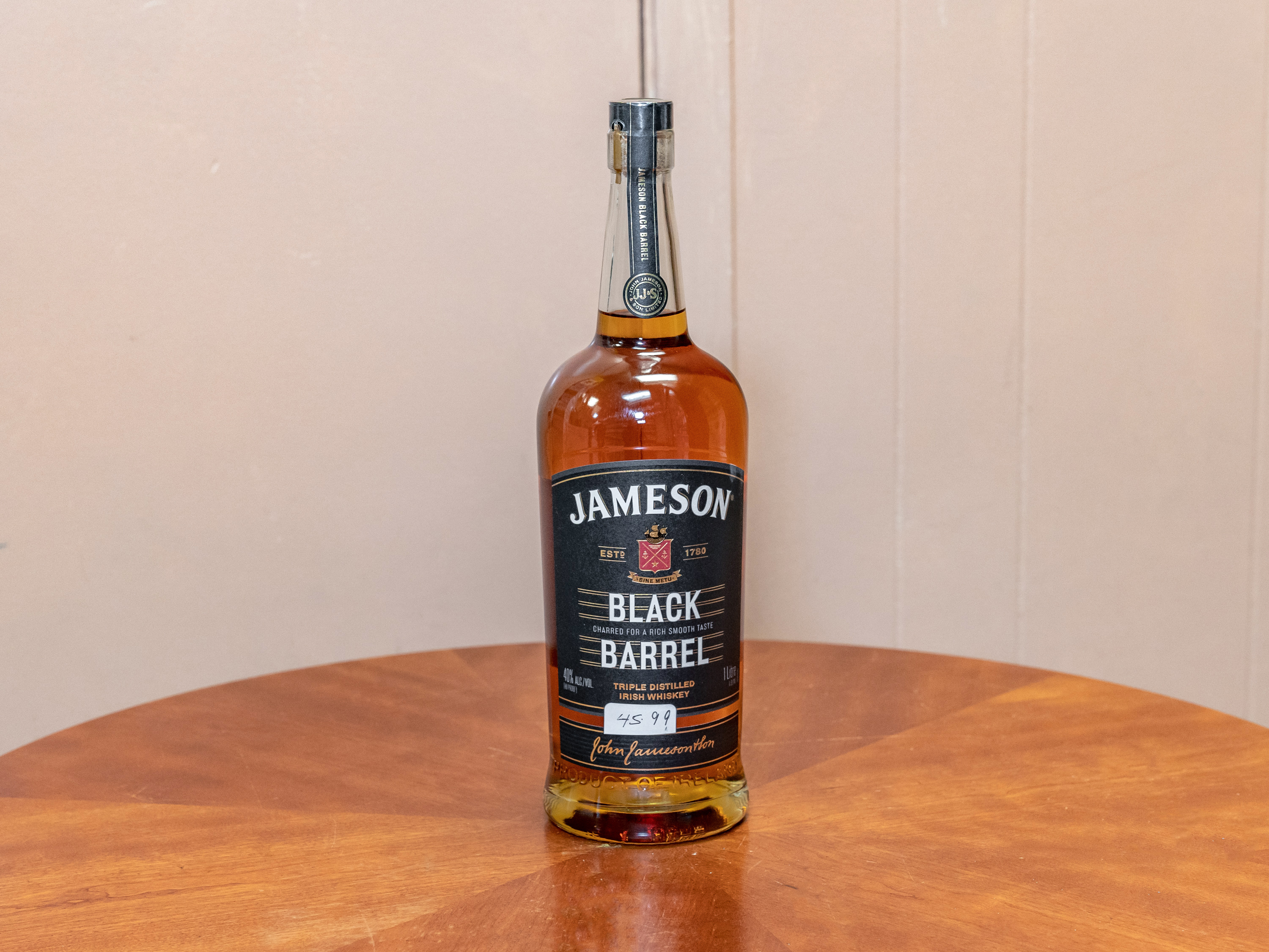 Order Jameson Black Barrel, 1 Liter Whisky food online from Jose's Wines & Liquors store, Valley Cottage on bringmethat.com