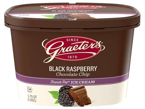 Order Black Raspberry Chocolate Chip - 56oz food online from Graeters store, Cincinnati on bringmethat.com